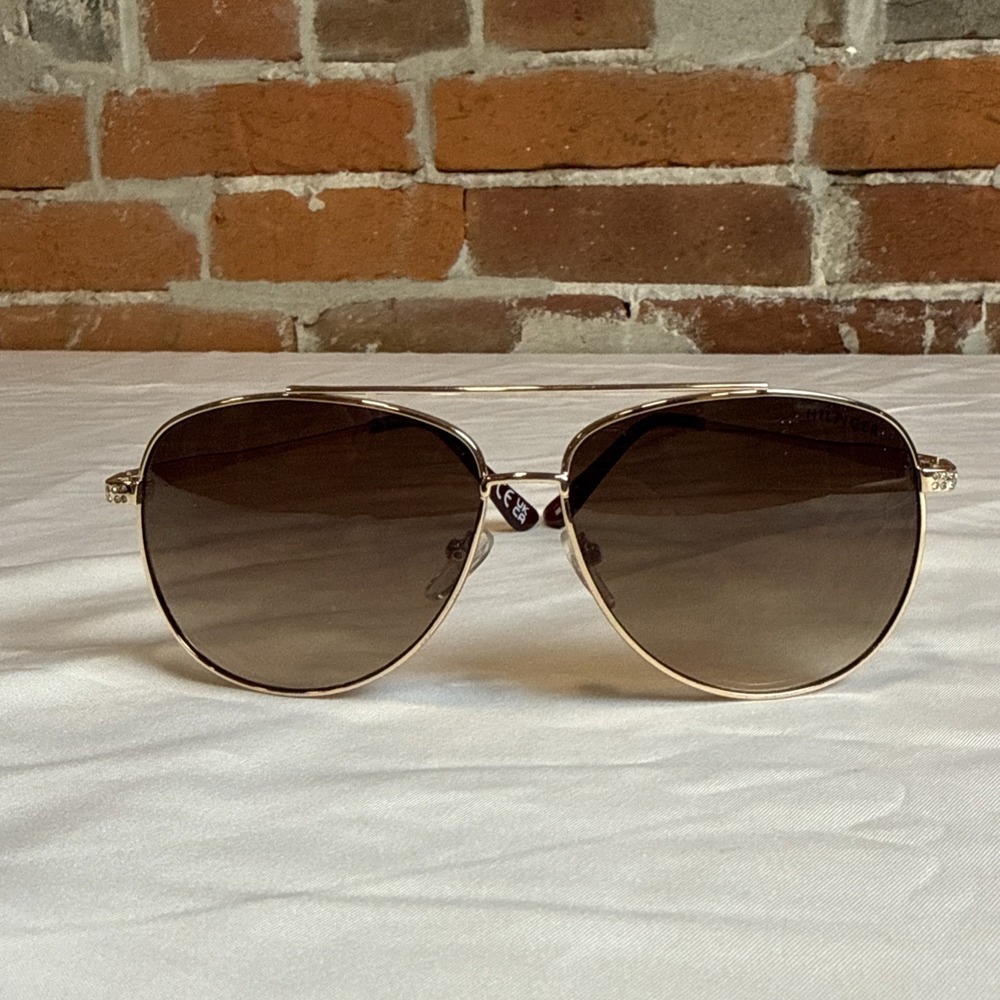 Tommy Hilfiger SIOBHAN  Aviator Brown Gold  Authentic Sunglasses Vintage Y2K